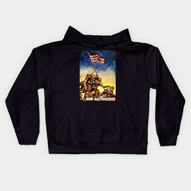 7th War Loan, Now... Kids Hoodie by GoshaDron